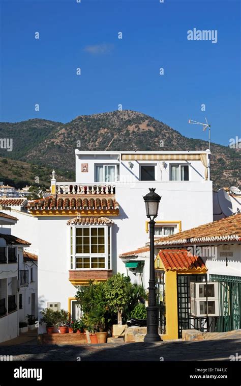 Traditional Spanish Townhouses In The Old Town Benalmadena Pueblo