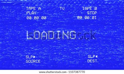 Old Damaged Vhs Tape Tracking Bad Stock Illustration 1107387770