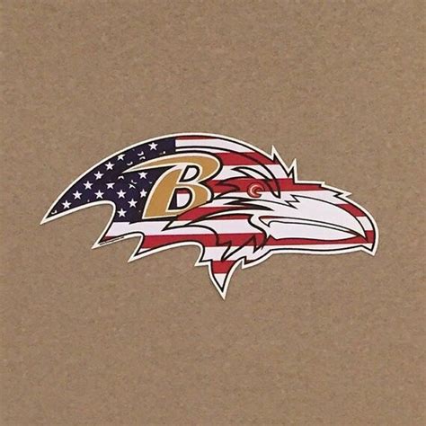 Baltimore Ravens Logo with American Flag and Eagle