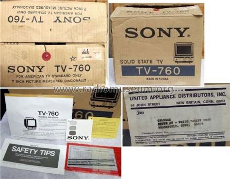 Transistor TV Receiver TV-760 Television Sony Corporation; |Radiomuseum.org