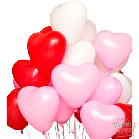 12 Inch Helium Filled Heart Shape Latex Balloon Balloon Buzz Party Centre