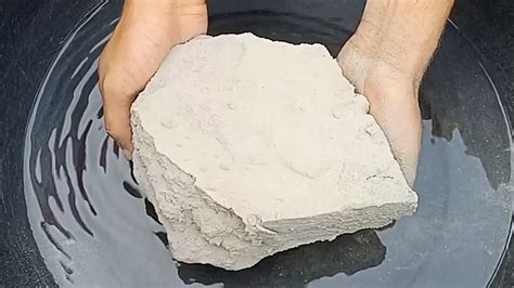 Asmr Very Silky Pure Cement Chunks Crumble In Lots Of Water