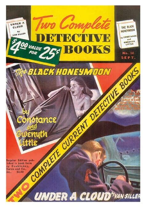 Two Complete Detective Books No 34 Vintage Crime Book Cover Print