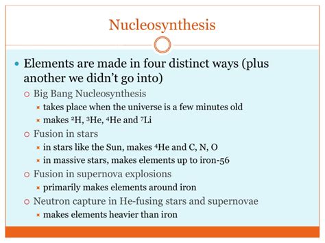 Nucleosynthesis