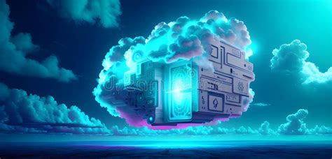 Illustration Concept Of Cloud Computing Service Future Data Storage