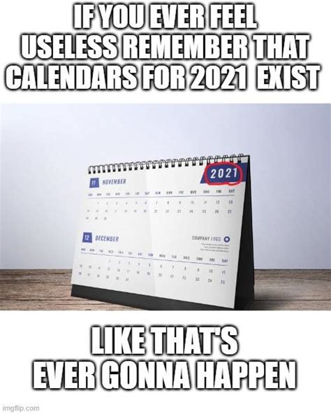 2021 Meme Calendar Apologies Heres The Rectified Calendar