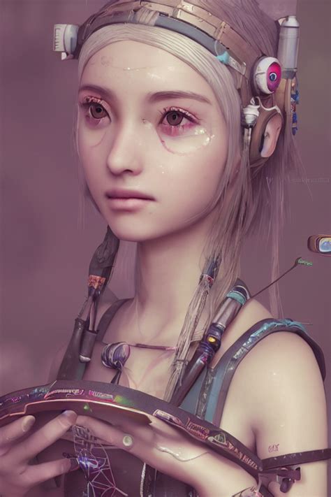 Krea Ai Solarpunk Girl Kawaii Ultra Realistic Concept Ar