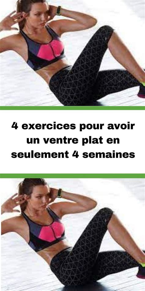 Exercices Pour Avoir Un Ventre Plat En Seulement Semaines