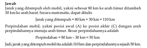 Jarak Dan Perpindahan Definisi Pengertian Rumus Contoh Soal Dan