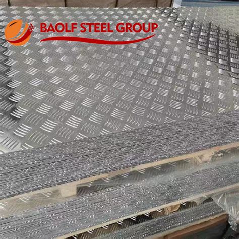 Diamond 5 Bar Pattern Checker Chequered Embossed Tread Checkered Anti Slip Aluminum Plate Sheet