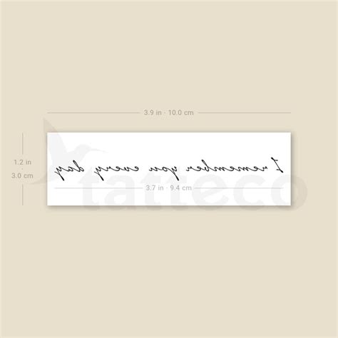 I Remember You Every Day Temporary Tattoo - Set of 3 – Tatteco