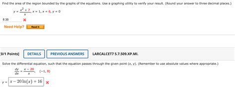 Solved Find The Area Of The Region Bounded By The Graphs Of Chegg