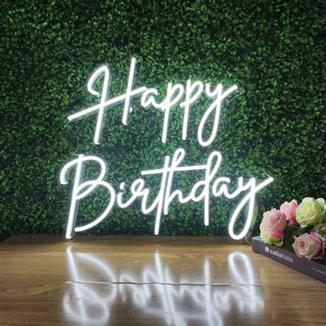 Happy Birthday LED Neon Sign Radiant Neon Signs