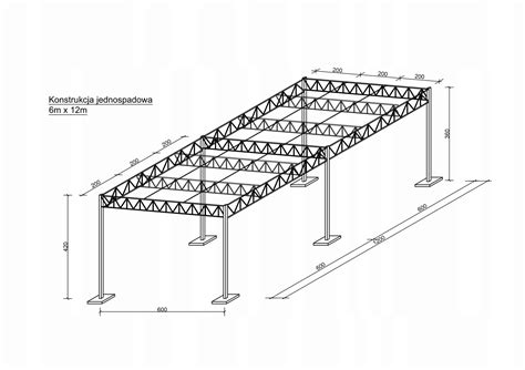 Konstrukcja Stalowa 6x12 Garaż Hala Magazyn Wiata 6x12 Cena Opinie