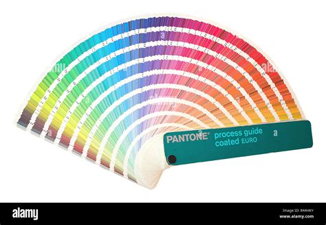 Pantone process guide coated EURO. Rainbow sample colors catalogue in ...