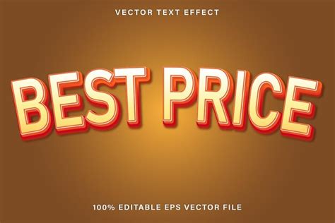 Premium Vector Best Price Text Effect D Editable Text