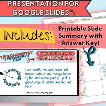 Trigonometry on the Unit Circle Presentation for Google Slides™️ ...