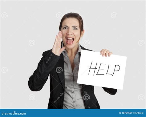 Calling For Help Stock Image Image Of Calling Expression 18764589