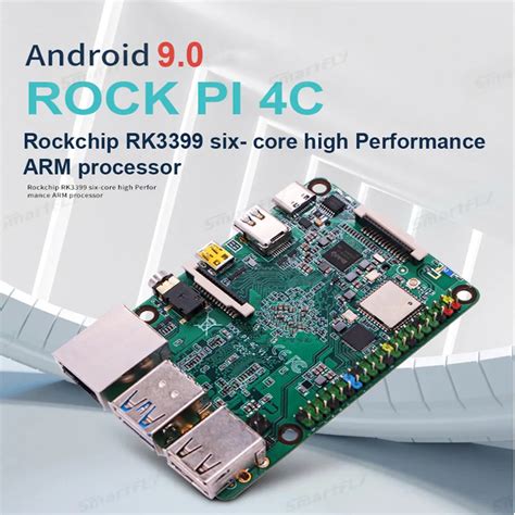 ROCK PI 4C Rockchip RK3399 4GB LPDDR4 Mali T860MP4 SBC Single Board