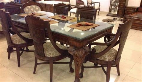 Glass Top Royal Wooden Dining Table Set At Rs 24500 Set In Hyderabad