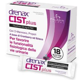 Drenax Cist Plus per la funzionalità delle vie urinarie 18 stick pack