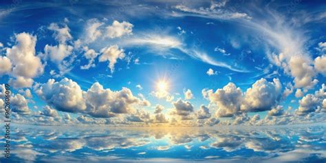 Seamless sky hdri panorama with clouds, perfect for creating a lifelike ...