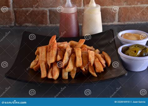 Perfect Thin and Crispy French Fries Stock Photo - Image of baking ...