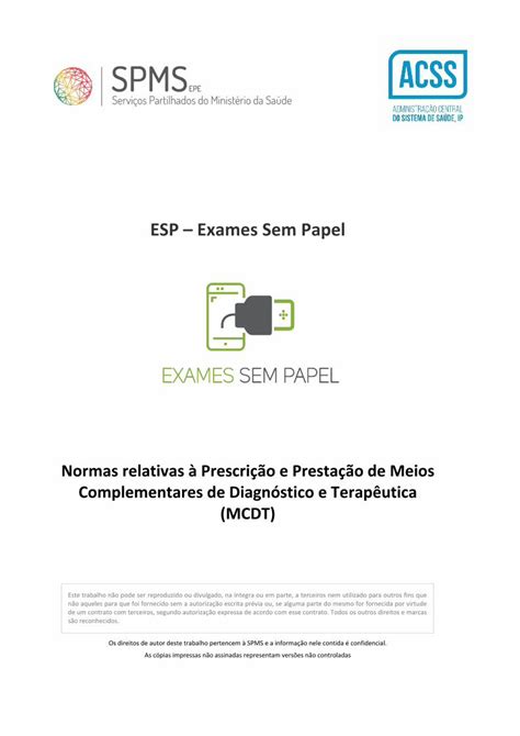 Pdf Esp Exames Sem Papel Spms Min Saude Ptspms Min Saude Pt Wp