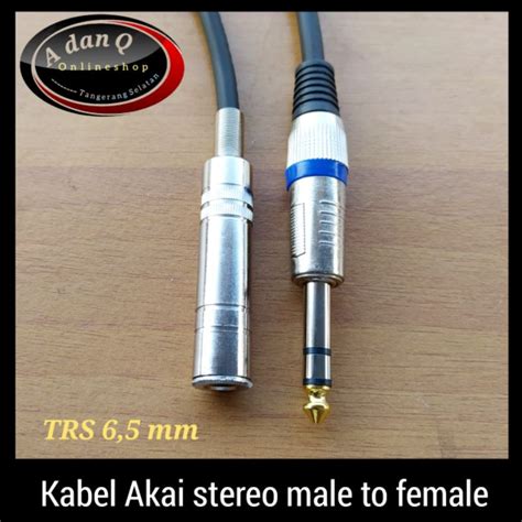 Jual Kabel Jack Akai Stereo Male To Female Extension Trs Male To