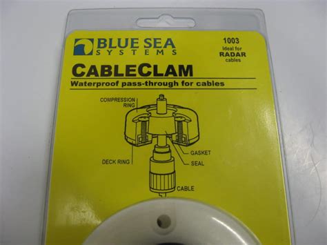 Lot Of 2 Blue Sea Systems 1003 Cable Clams Waterproof Pass Through For Cables Max Marine