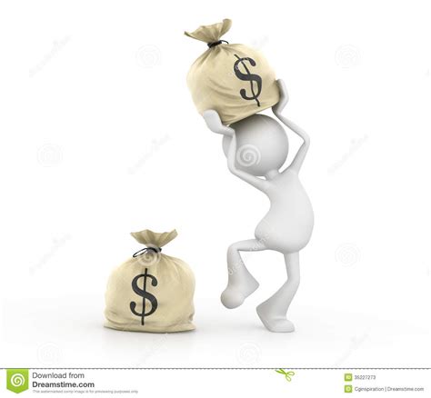 Happy Man With Money Bags Stock Photos Image 35227273