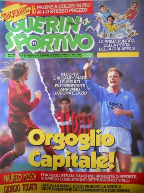 GUERIN SPORTIVO N 16 1993 Con Film Del Campionato Roberto Baggio