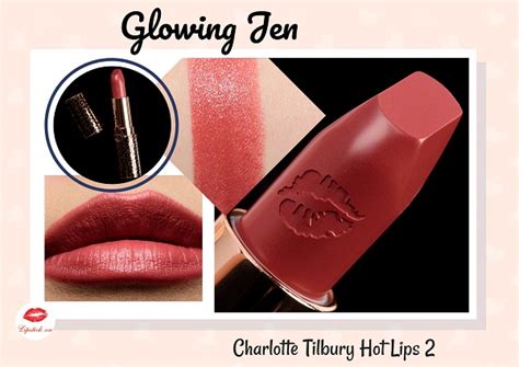 Review Son Charlotte Tilbury Glowing Jen Hot Lips 2 Hồng Nâu