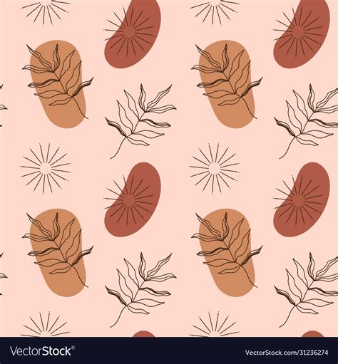 Modern Terracotta Abstract Seamless Pattern Vector Image