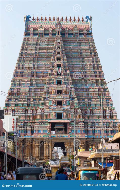 Main Entrance of Sri Ranganathaswamy Temple Southern Gopuram, Srirangam ...