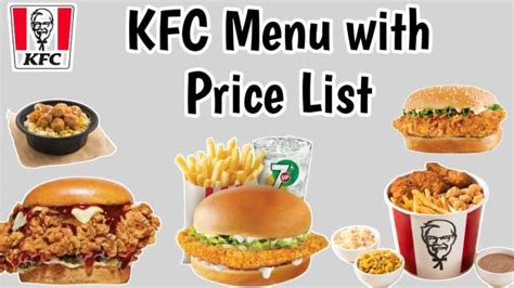 KFC Menu with Prices 2025 Canada [UPDATED]