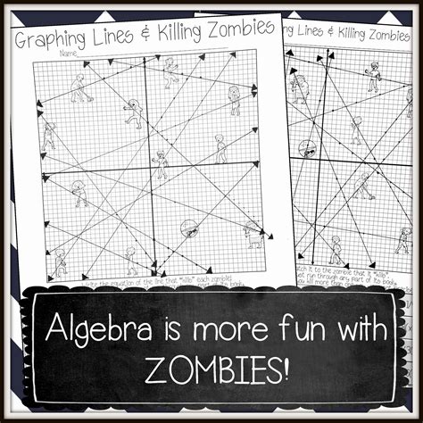 Graphing Lines And Zombies ~ Point Slope Form Graphing Linear Equations Activities Graphing