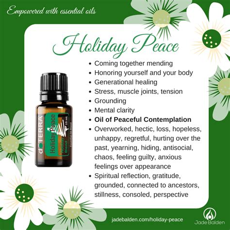 Holiday Peace Holiday Essential Oil Blend Jade Balden