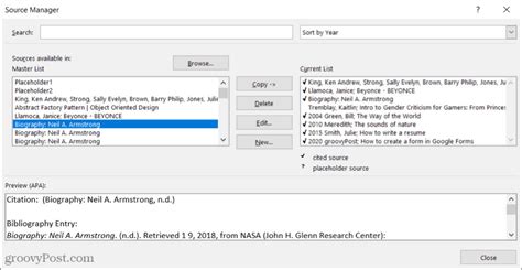 How To Cite Sources And Create A Bibliography In Word Grovetech