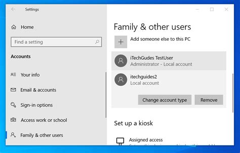 How To Add A Local User In Windows 10 3 Methods Itechguides