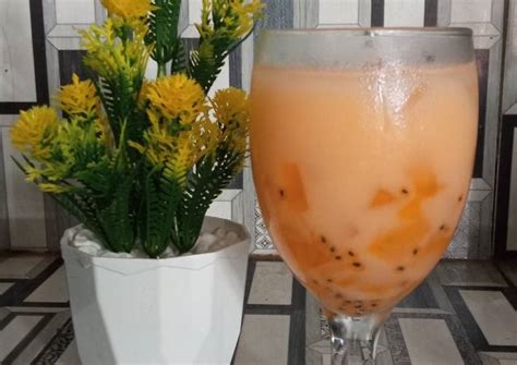 Resep Es Yakult Nata De Coco Orange With Selasih Oleh Rini Nurhayati