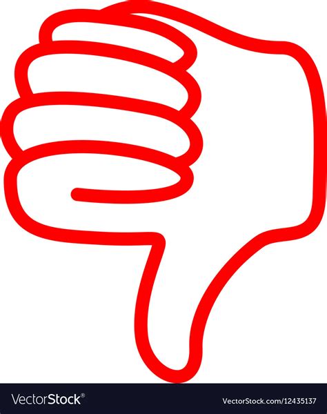 Thumbs Down Royalty Free Vector Image VectorStock