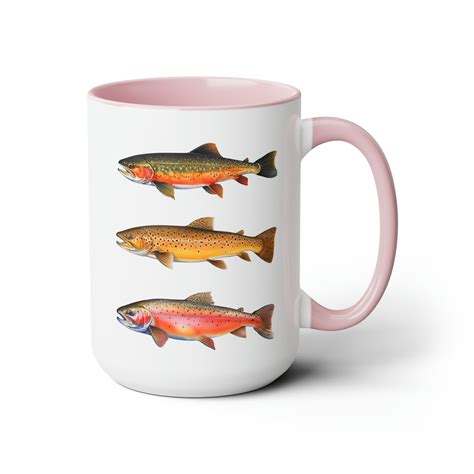 Diverse Trout Species Mug 2 Trout Mug Angler T Fly Fishing Mug