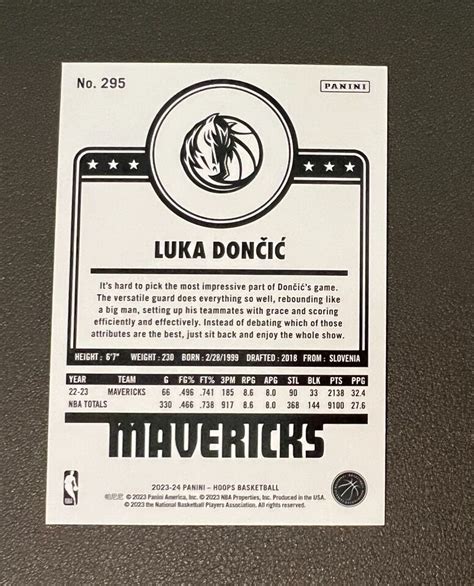 2023 24 Panini NBA Hoops Luca Doncic Mavericks 295 EBay