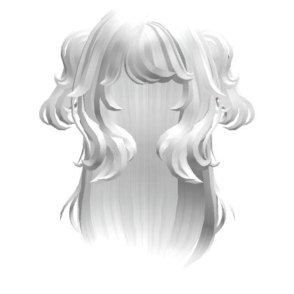 Soft Fluffy Anime Half Up Pigtails White S Code Price RblxTrade