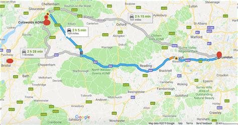 Map Of The Cotswolds Towns And Villages