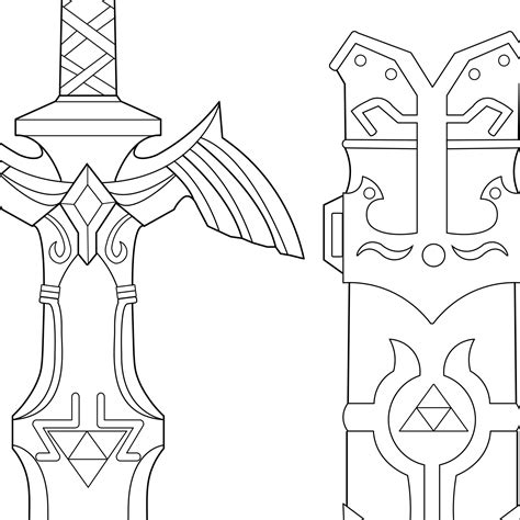 Link Master Sword And Sheath Cosplay Pattern The Legend Of Zelda Twilight Princess Pdf Etsy