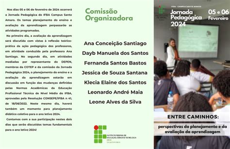 Folder Programação da Jornada Pedagógica 2024 1 01 IFBA