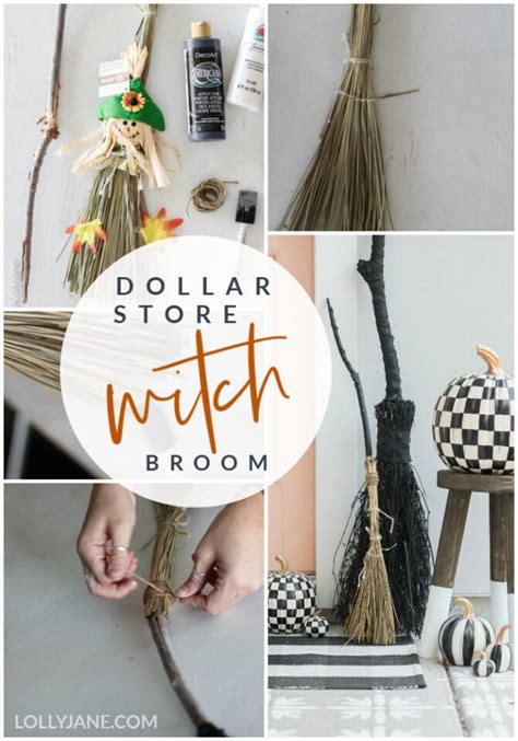 DIY Dollar Store Witch Broom - Lolly Jane