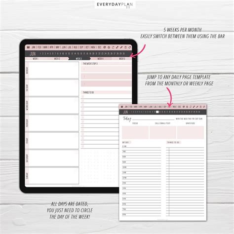 Digital Planner Undated For Ipad Goodnotes Notability Etsy